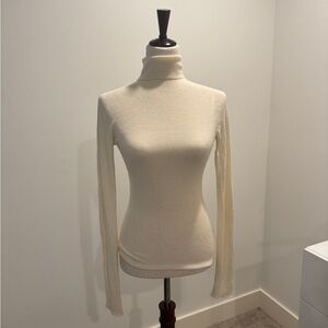 Cream Turtleneck Sweater